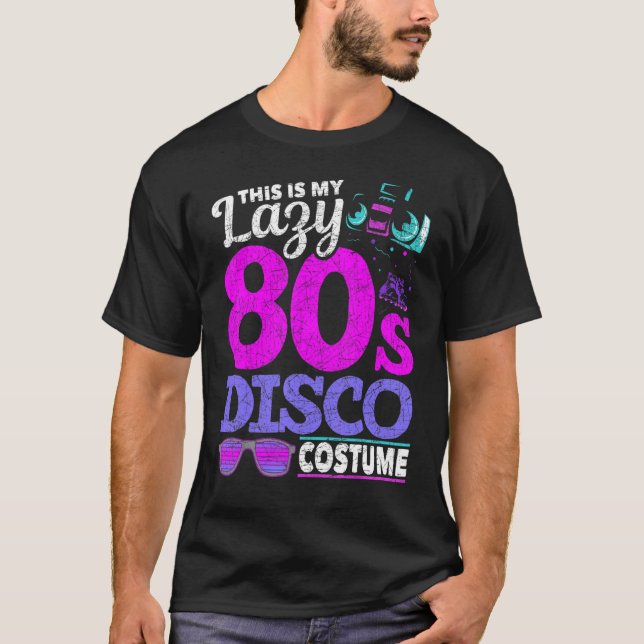 Det här är min Lazy 80-talskonst Party Music Eig T Shirt (Framsida)