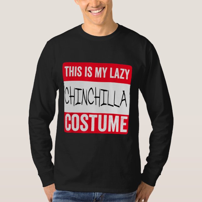 Det här är min Lazy Chinchilla Costume Halloween T Shirt (Framsida)