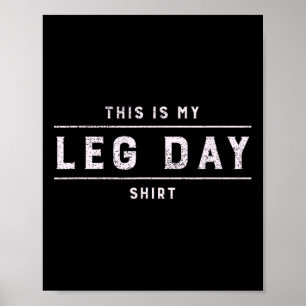 Det här är min Leg Day Shirt Manar Funny Gym Bodyb Poster
