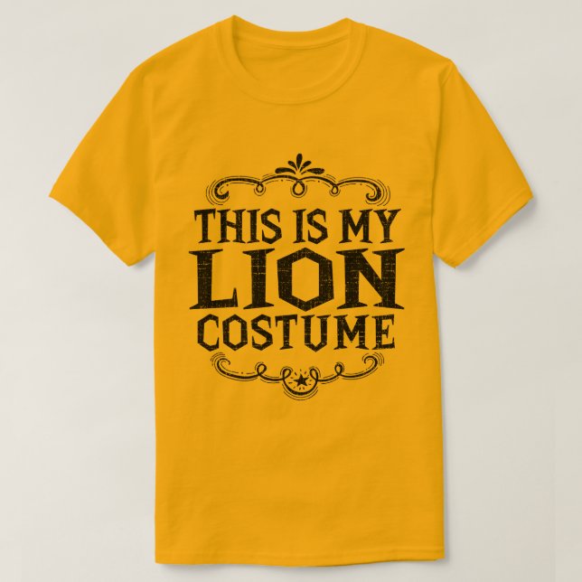 Det här är min Lejona kostym Lazy Halloween T Shirt (Design framsida)