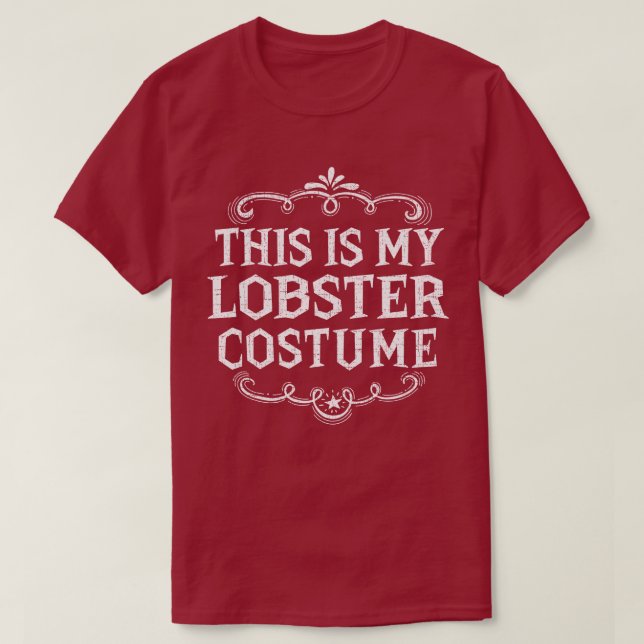 Det här är min Lobster Lazy Halloween Costume T Shirt (Design framsida)