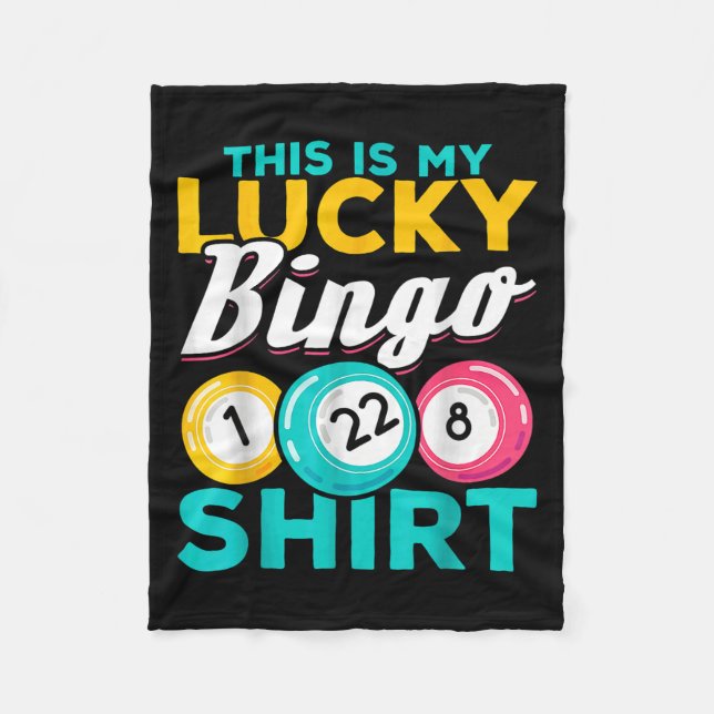 Det här är min Lucky Bingo Funny Bingo Fleecefilt (Framsidan)