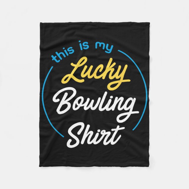 Det här är min Lucky Bowling Shirt Bowling Funny B Fleecefilt (Framsidan)