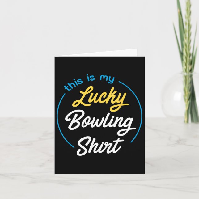 Det här är min Lucky Bowling Shirt Bowling Funny B Kort (Framsida)