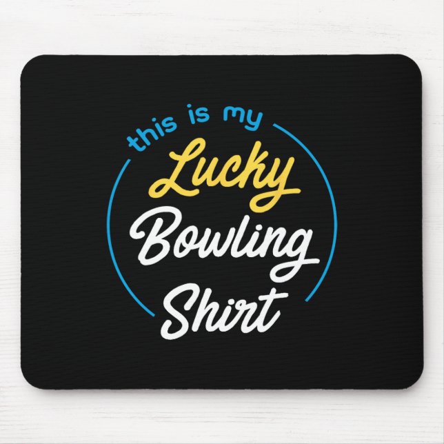 Det här är min Lucky Bowling Shirt Bowling Funny B Musmatta (Framsidan)