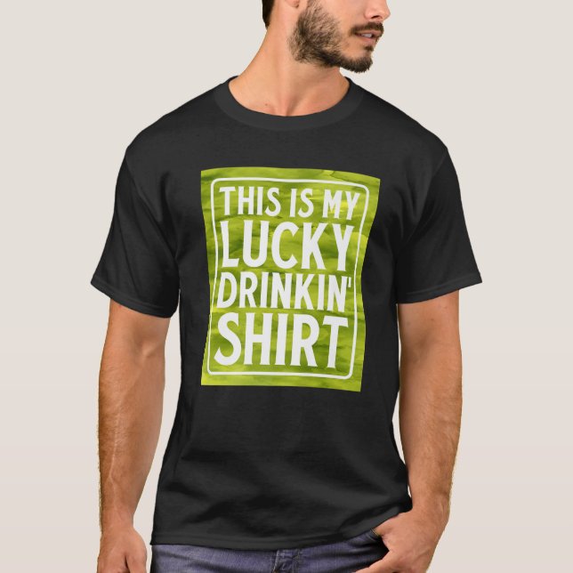 Det här är min Lucky Drinkins Grönt Beer Irish Whi T Shirt (Framsida)