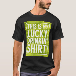 Det här är min Lucky Drinkins Grönt Beer Irish Whi T Shirt