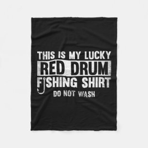 Det här är min Lucky Red Drum Fishing Gift Fleecefilt