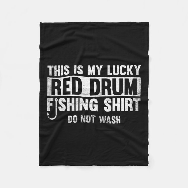 Det här är min Lucky Red Drum Fishing Gift Fleecefilt (Framsidan)