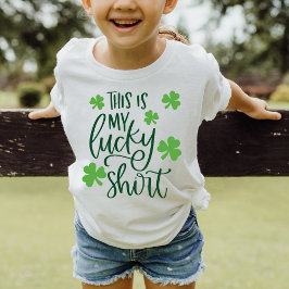 Det här är min Lucky Shirt Grönt Stollig Lettering T Shirt