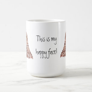 Det här är min lycklig ansikte! Grumpy Uggla Coffe Kaffemugg