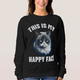 Det här är min Lycklig-Ansikte - luddig katt med g T Shirt