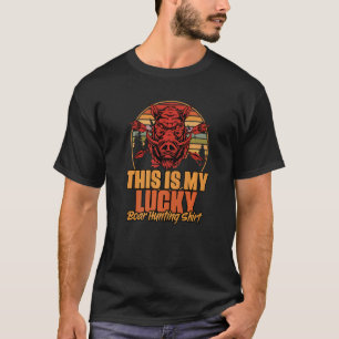 Det här är min lyckliga boar Hunt Humor under en V T Shirt