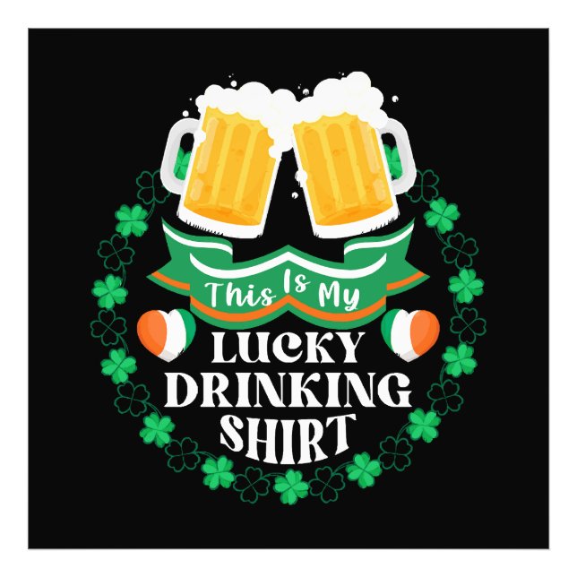 Det här är min lyckliga drickande öl St. Patrick's Fototryck (Framsidan)