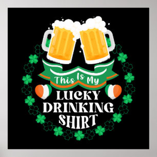 Det här är min lyckliga drickande öl St. Patrick's Poster