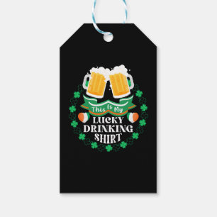 Det här är min lyckliga drickande öl St. Patrick's Presentetikett