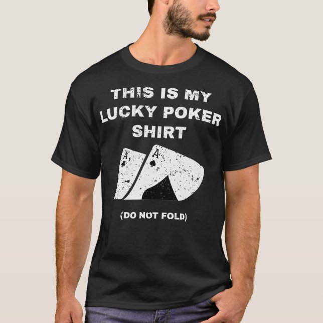 Det här är min lyckliga Poker som inte Tvättar spe T Shirt (Framsida)