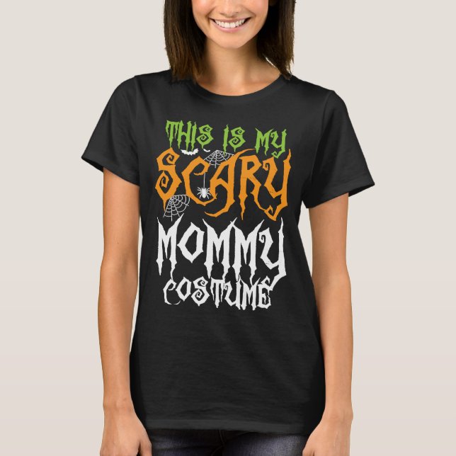 Det här är min Mamma Costume Family Halloween T Shirt (Framsida)