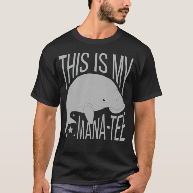 Det här är min manatee Cute-flodvågor. T Shirt (Framsida)