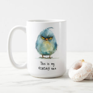 Det här är min måndag Ansikte Grumpy Bird Kaffemugg