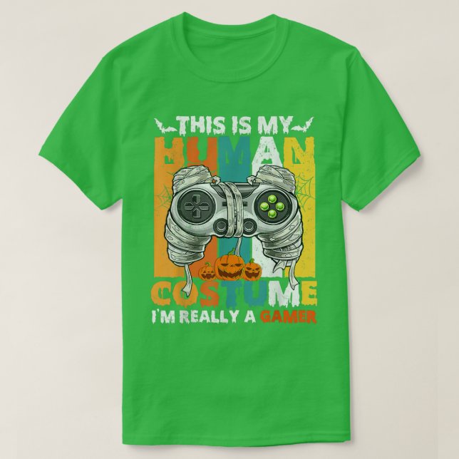 Det här är min mänskliga costume Gaming Controller T Shirt (Design framsida)