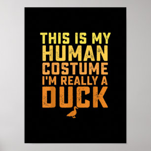 Det här är min mänskliga dräkt Halloween Poster