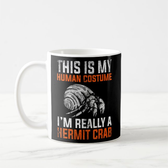 Det här är min mänskliga dräkt Hermit Crab Kaffemugg (Vänster)