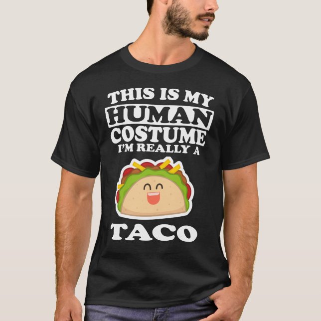 Det här är min mänskliga dräkt, jag är Verkligen A T Shirt (Framsida)