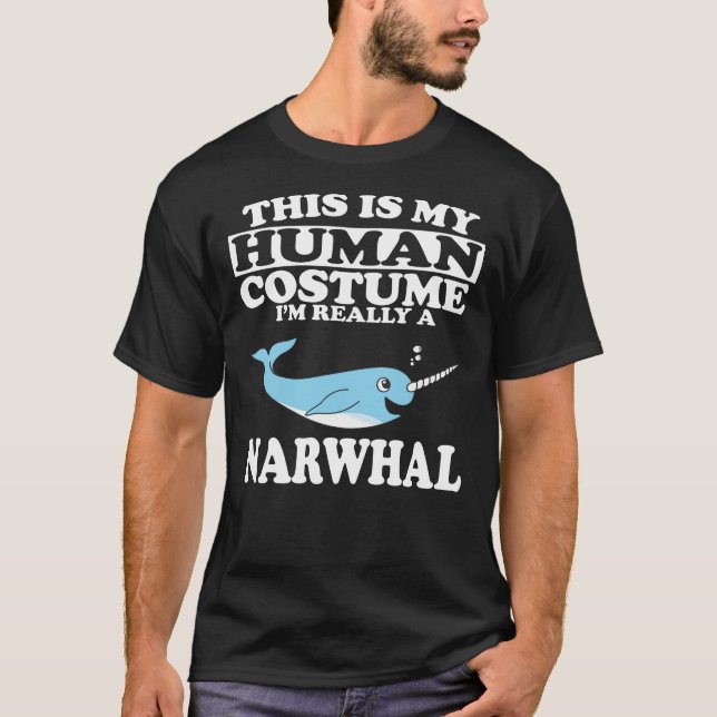 Det här är min mänskliga dräkt, jag är Verkligen e T Shirt (Framsida)