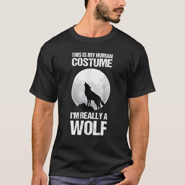 Det här är min mänskliga dräkt jag är Verkligen en T Shirt (Framsida)