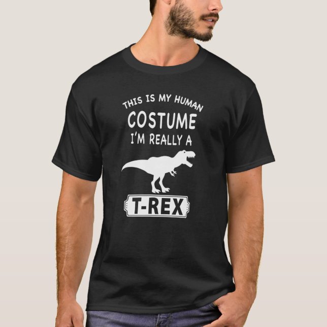 Det här är min mänskliga dräkt jag är Verkligen en T Shirt (Framsida)