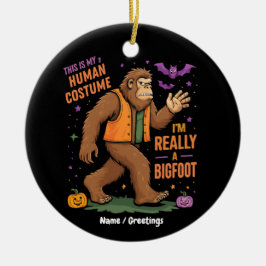 Det här är min mänskliga dräkt.. Jag är Verkligen  Julgransprydnad Keramik