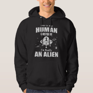 Det här är min mänskliga dräkt jag är Verkligen oc Hoodie