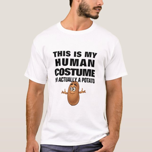 Det här är min mänskliga dräkt jag är Verkligen so T Shirt (Framsida)
