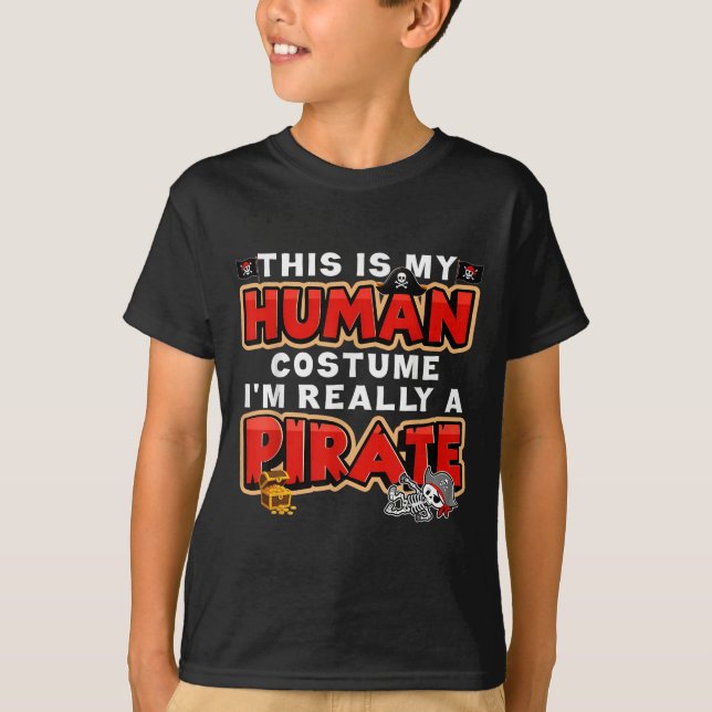 Det här är min mänskliga dräkt.. Jag är Verkligen  T Shirt (Framsida)
