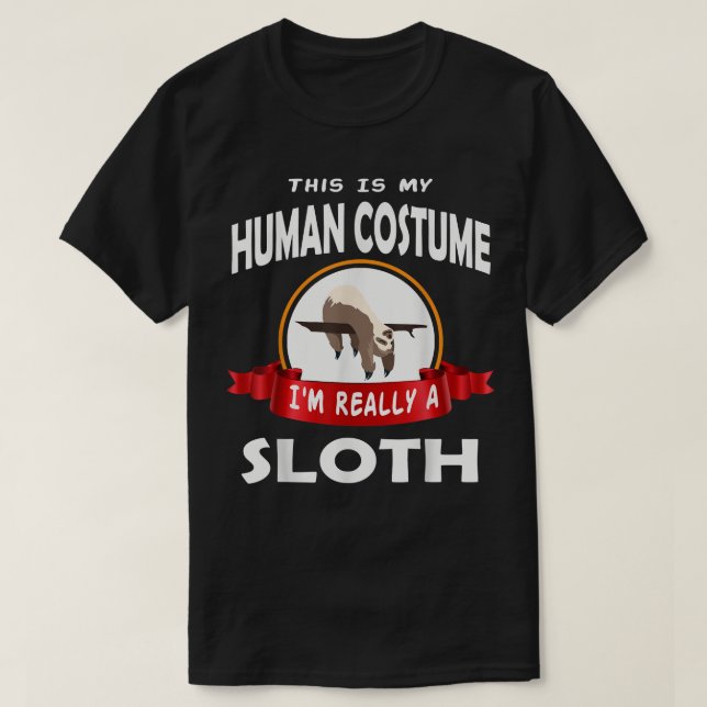 Det här är min mänskliga dräkt.. Jag är Verkligen  T Shirt (Design framsida)