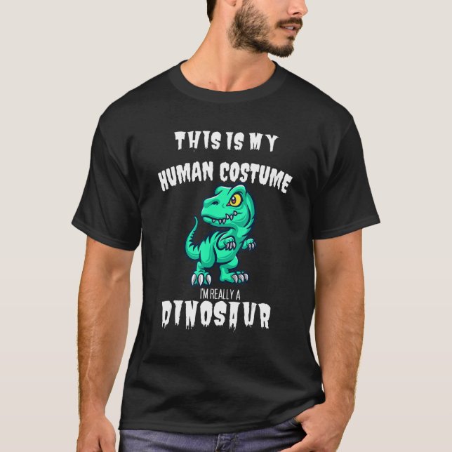 Det här är min mänskliga dräkt.. Jag är Verkligen  T Shirt (Framsida)