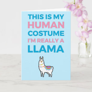 Det här är min mänskliga dräkt - Llama Edition I Kort