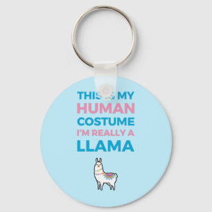 Det här är min mänskliga dräkt - Llama Edition I Nyckelring