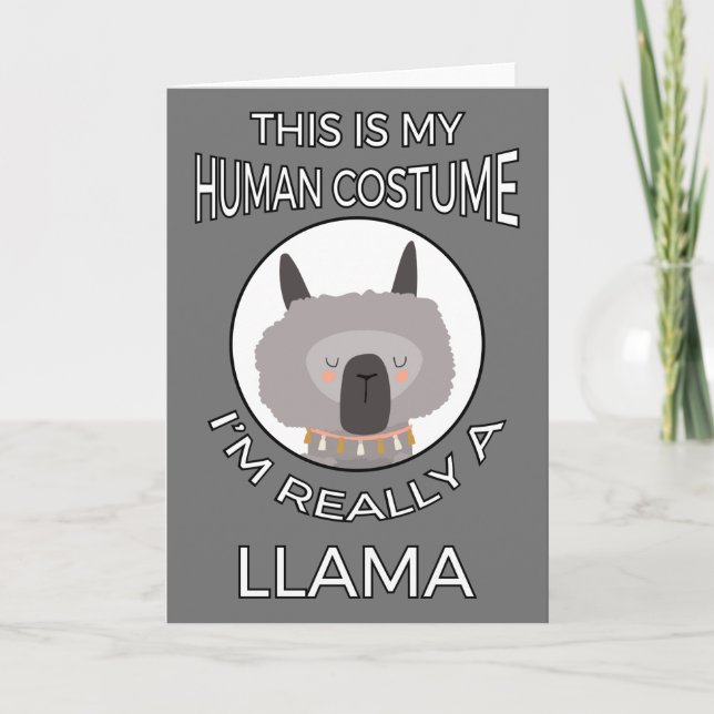 Det här är min mänskliga dräkt - Llama Edition II Kort (Framsida)