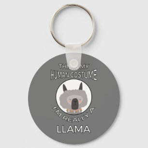 Det här är min mänskliga dräkt - Llama Edition II Nyckelring