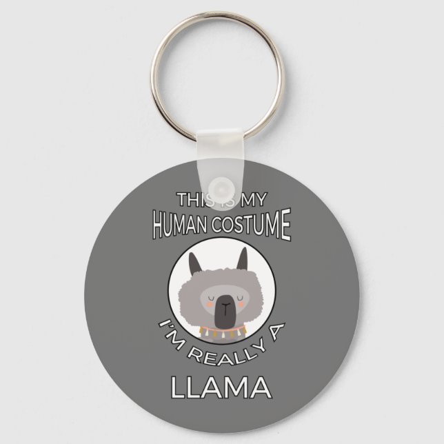 Det här är min mänskliga dräkt - Llama Edition II Nyckelring (Framsida)
