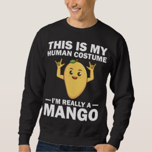 Det här är min mänskliga dräkt Mango Fruit Älskare Lång Ärmad Tröja