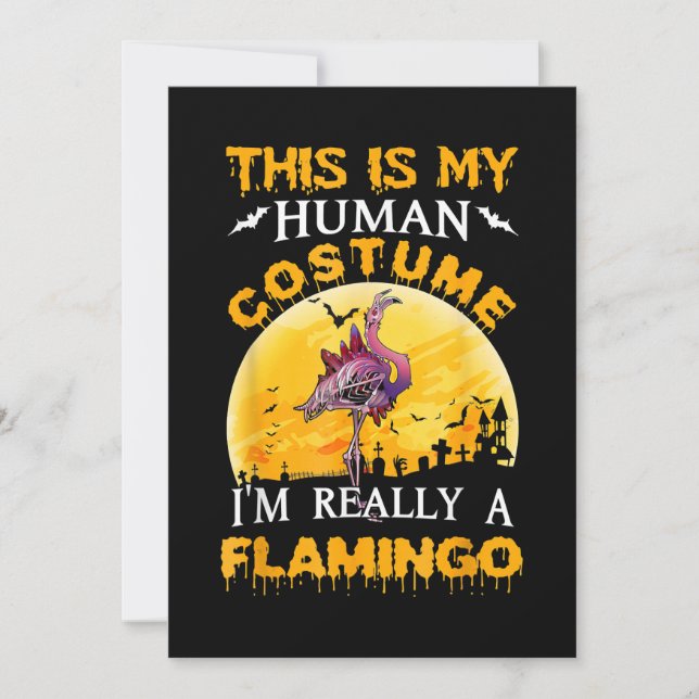 Det här är min mänskliga dräkt Verkligen Flamingo  Spara Datumet (Framsida)