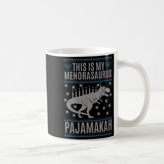 Det här är min Menorah-saurus Lycklig Hanukkah Din Kaffemugg (Höger)