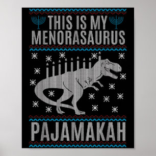 Det här är min Menorah-saurus Lycklig Hanukkah Din Poster