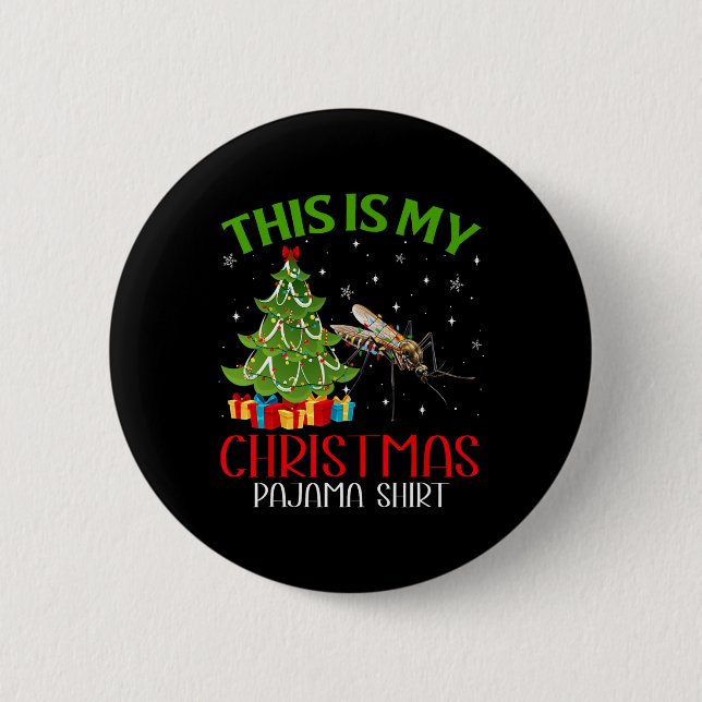 Det här är min Mosquito Kristus Julafton Santa Lju Knapp (Framsida)