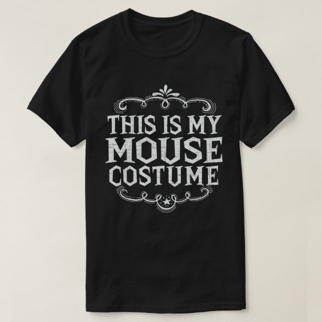 Det här är min mus Lazy Halloween Costume T Shirt (Design framsida)