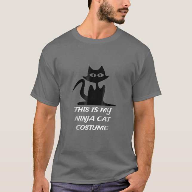 Det här är min Ninja Cat Costume T Shirt (Framsida)