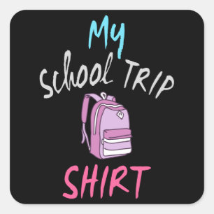 Det här är min officiell School Resa Shirt Fyrkantigt Klistermärke